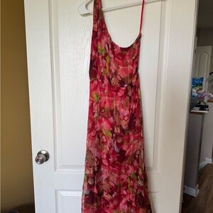Floral Red Dress